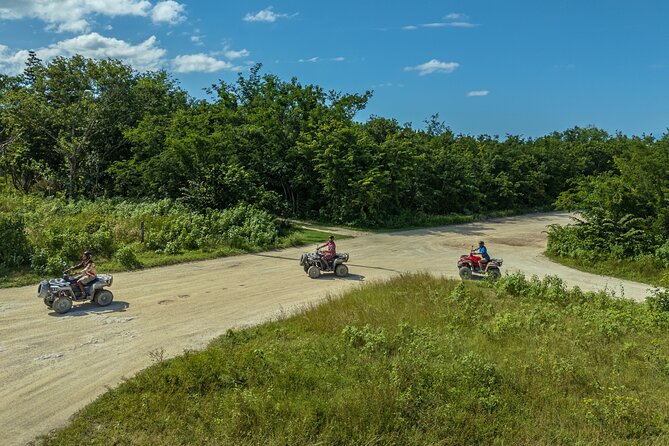 ATV Jungle discovering the wild Jade Cavern and Mayan Village - Riding from Cozumel’s port into the jungle
