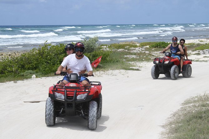 ATV Seashore + Cenote Combo: Mezcalitos & Mayan Cenote Experience - Lunch and water time at Playa Uvas