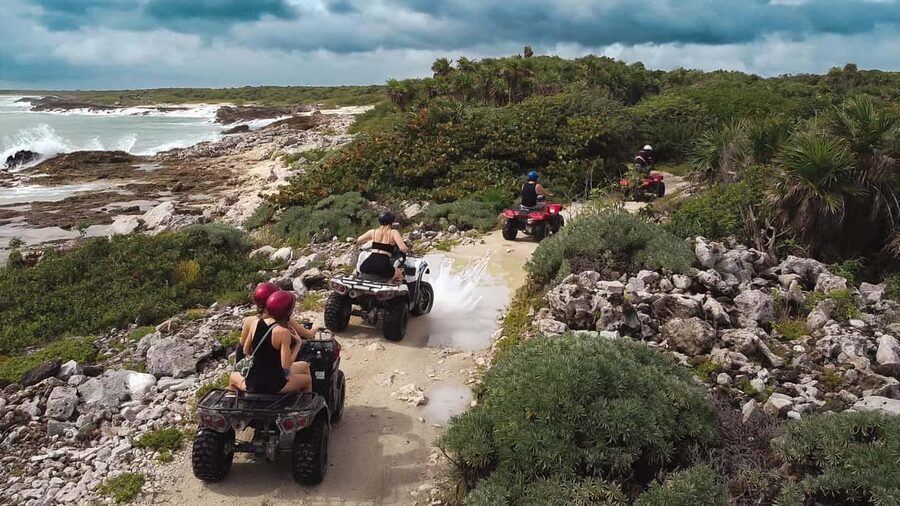 Cozumel: ATV Seashore Adventure & Mayan Cenote Experience - A short stop for village spirits