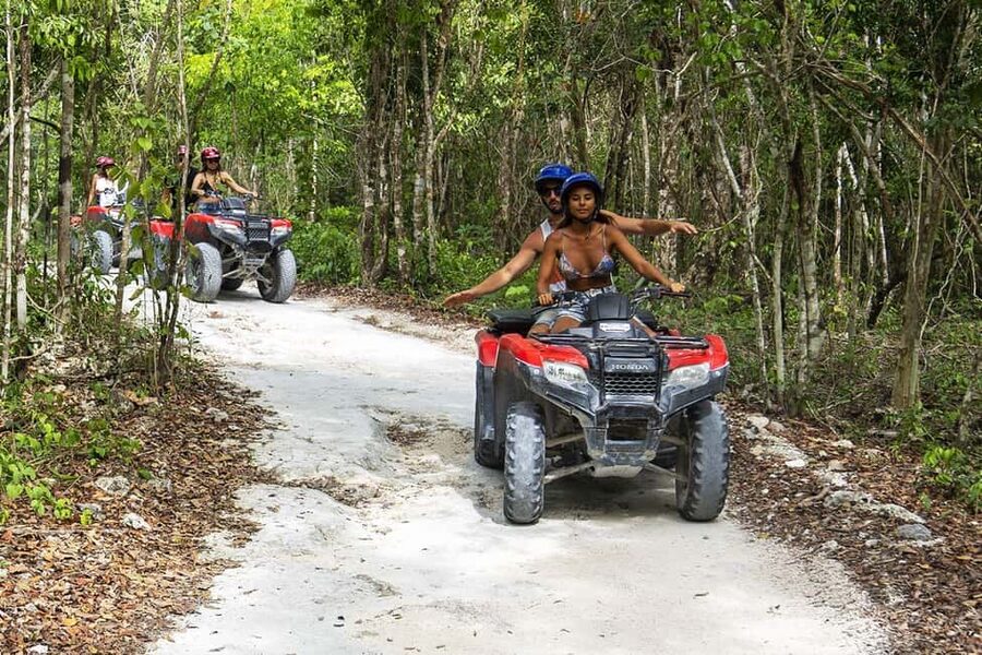 Cozumel Shore Excursion: ATV Jade Cavern & Tequila Tasting - Swimming at Jade Cavern