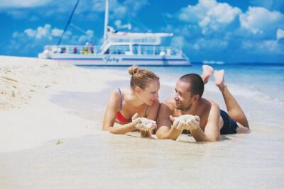 Luxury Cozumel Catamaran: Snorkel, Beach Club & Relaxation