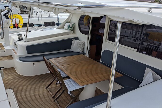 Private 6 Hrs 47 ft. Catamaran Snorkel & Cielo Charter (30p. max) - Space, shade, and water toys