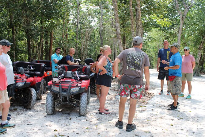 Private Buggy & ATV Tour to Jade Cavern Cenote: All-Inclusive - ATV riding through the jungle to Jade Cavern