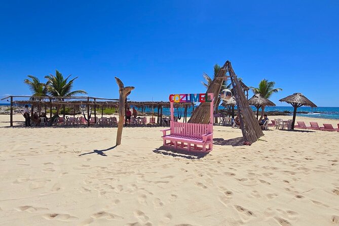 Tour in the Village Shopping and Beach Time in Cozumel - Two hours at a private beach club